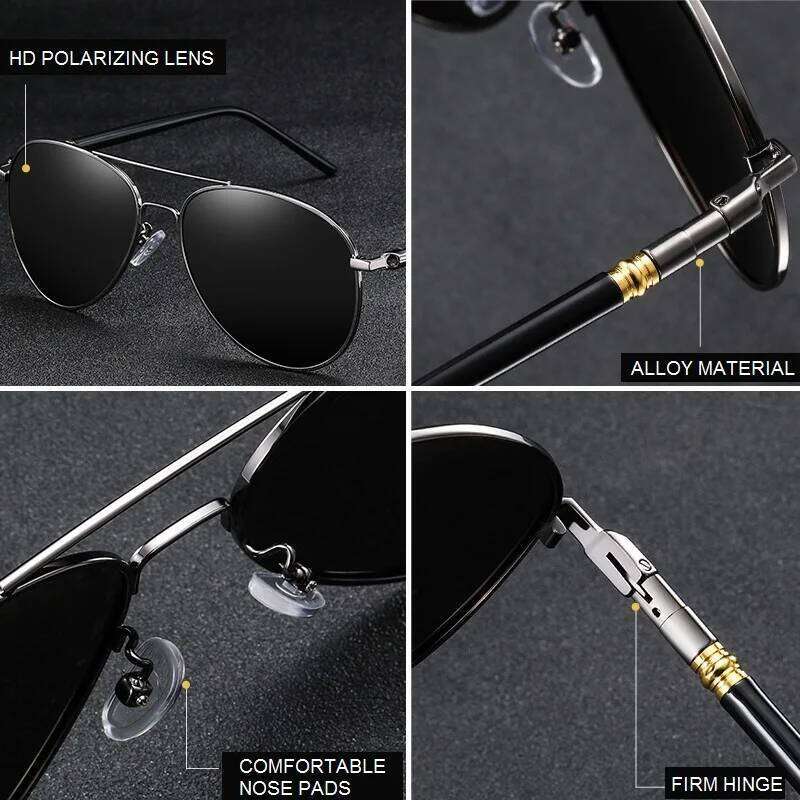 Classic Men Women Polarized Sunglasses Men's Driving Sun Glasses Pilot Brand Designer Vintage Shades Male Fashing Goggles UV400 H260129