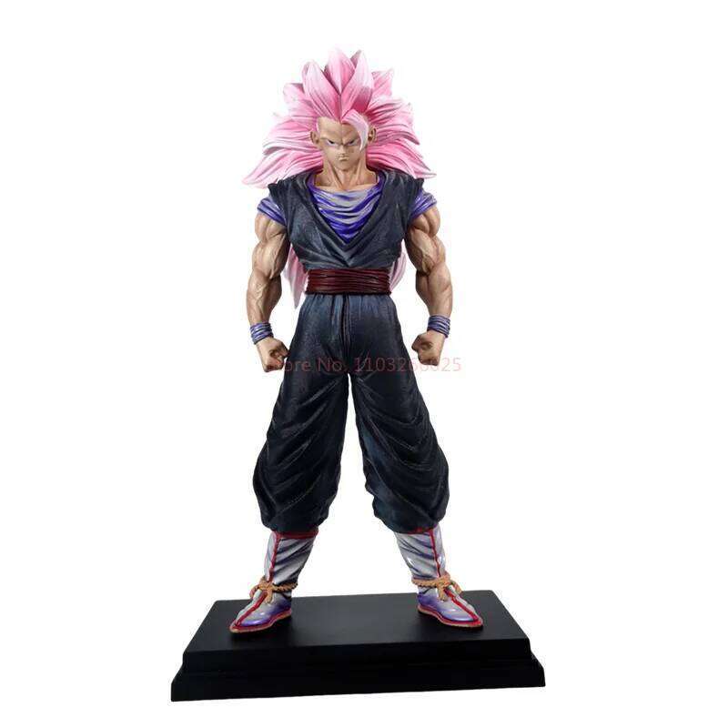 New Jt Dragon Ball Anime Pink/Blue/ Hair Figurine Super Saiyan 3 Goku Figure Pvc Statue Model Boy Gift Z260129