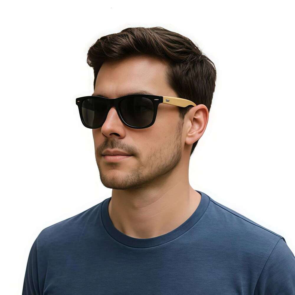 3PCS Bamboo Texture Square Sunglasses UV400, Fashion Unisex Classic - Lightweight for Casual Wear & Holidays H260129