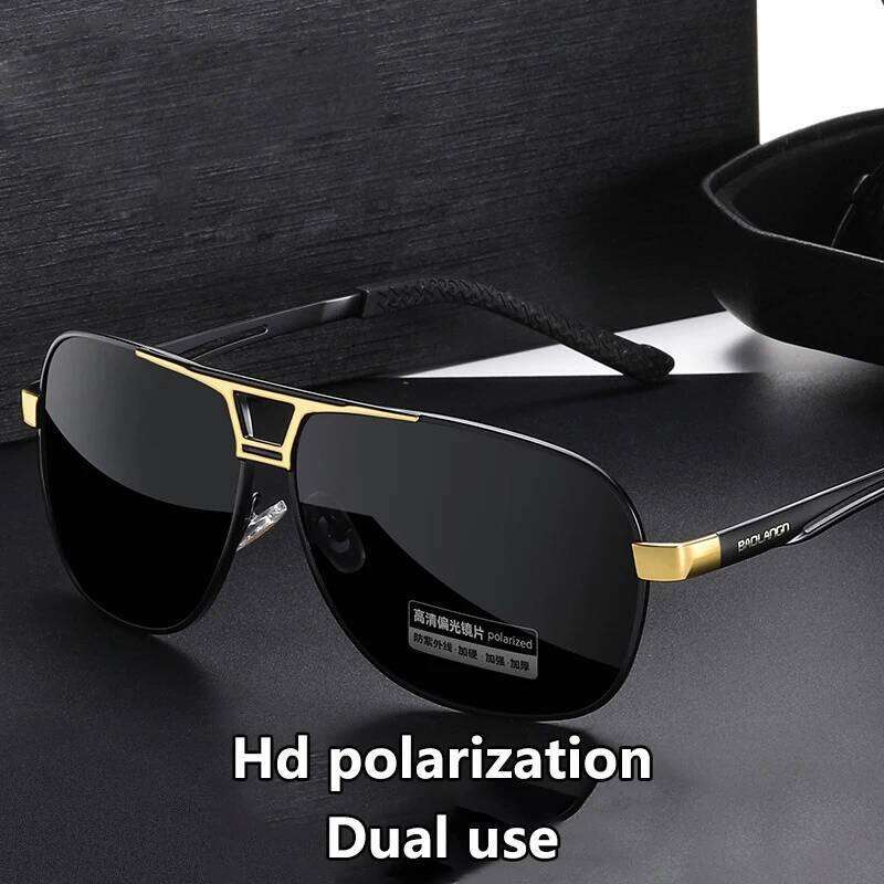 HUA Photochromic Male Eyewear New Sunglasses Vintage Men's Driving Sunshade Sun Glasses UV400 Gafas De Sol H260129