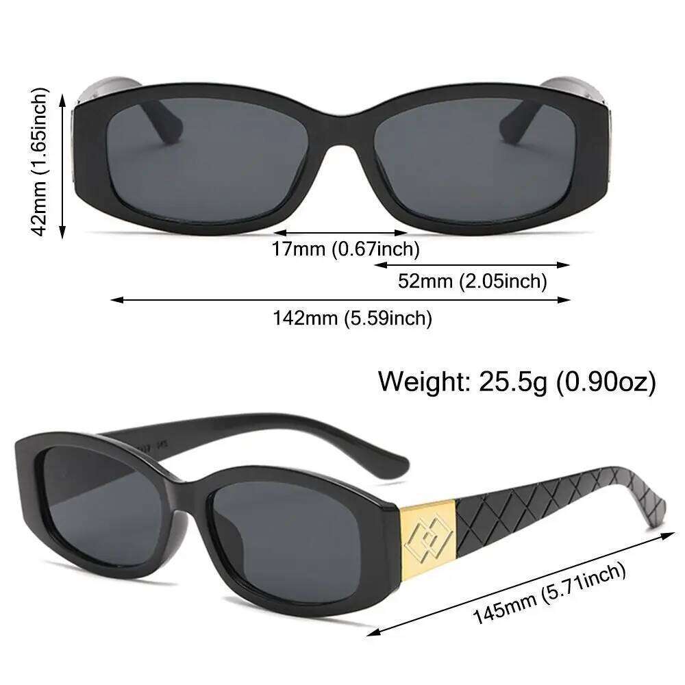 1pc Trendy Oval Small Frame Sunglasses Fashion Rectangle Shades Ladies Sun Glasses Summer Unique Driving Cycling Eyewear H260129