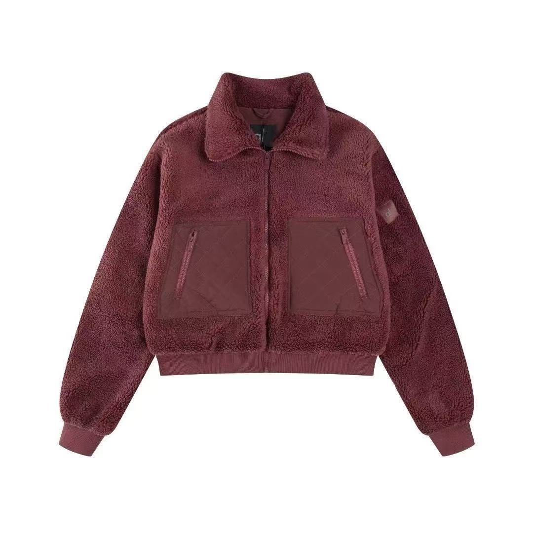 2026 Women's Jackets Black Lamb's Wool For Women Fashion High Street Winter Jacket Thicken Warm Zipper Stand Collar Short Coat