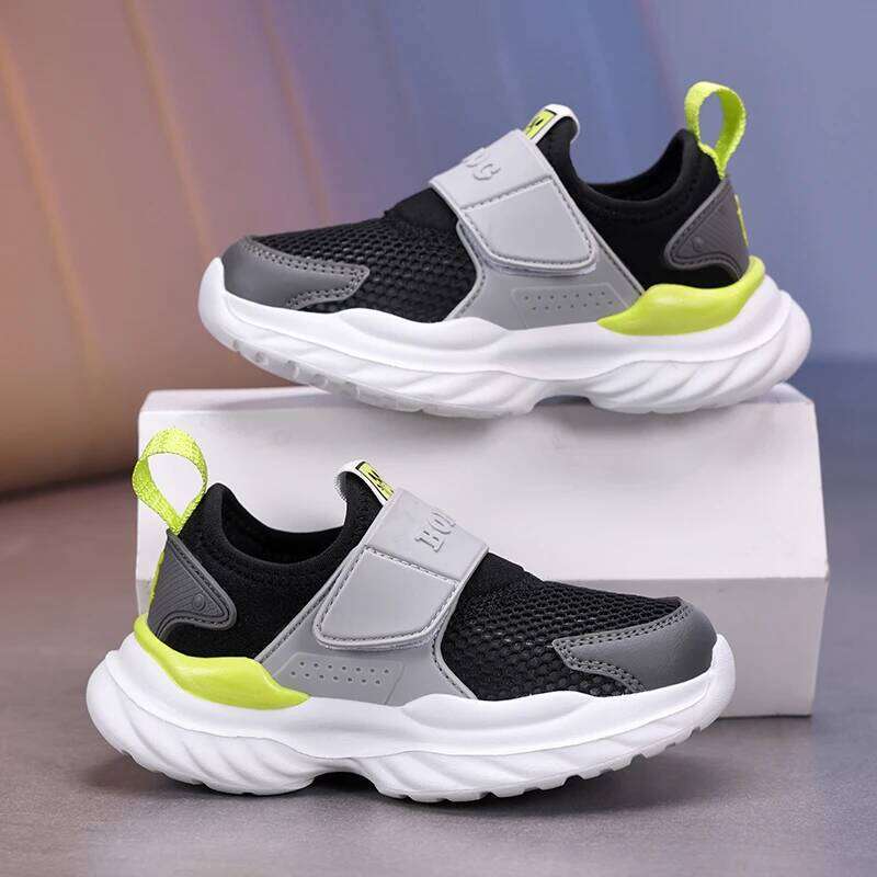 Kids Sneakers New Breathable Mesh Flat Lightweight Resilient Outdoor Anti Slip Fashionable Casual Running Shoe for Children Y260128