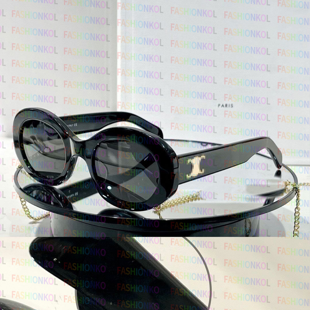 Fashion CL40194 Sunglasses For Women Classic Arc de Triomphes Luxury Designer Round Frame Glasses High Quality PC Plate UV400 Sunglasses With Box