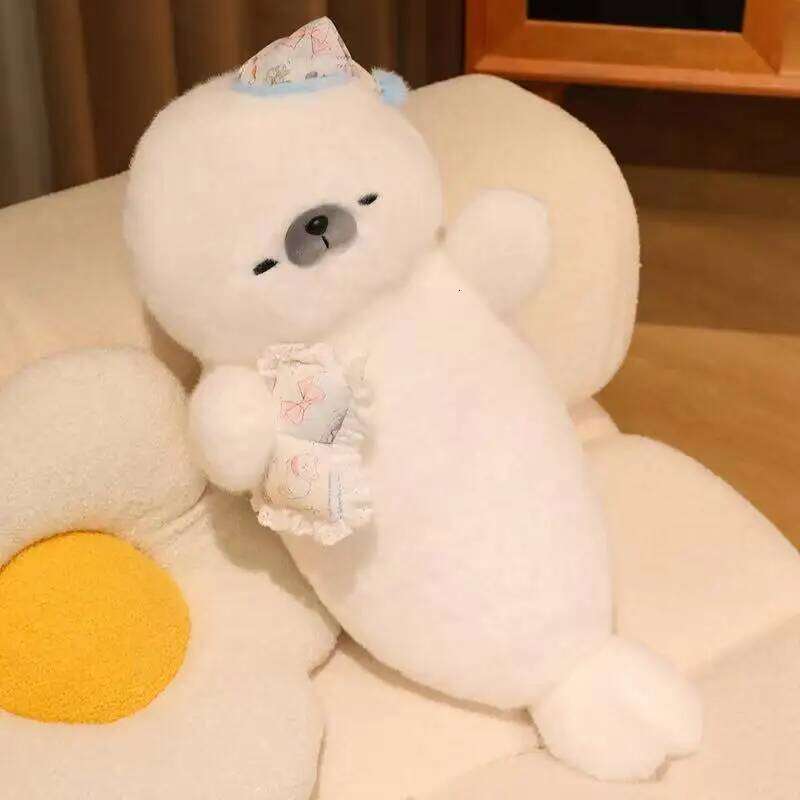 Latest Sleeping Seal Kawaii Stuffed Plush Toy Handmade Cartoon Anime Cute Pillow Children's Birthday Gift Fun Doll Y260128