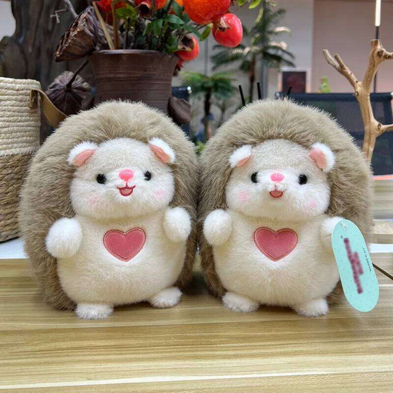 1pc 20cm/7.87in Hedgehog plush toy Tan Jianci same cute small hedgehog rag doll children's gift Y260128