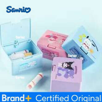 Sanrio Cinnamoroll Melody Cartoon Press-On Plastic Lifestyle Tabletop Lipstick Cosmetics Storage Box Girl Gift H260129