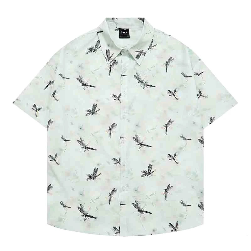 2025 Fashion Summer Hawaiian Shirts Mens Holiday Casual Chinese style Print Graphic T-shirt Men Clothing Lapel Short Sleeve 260129