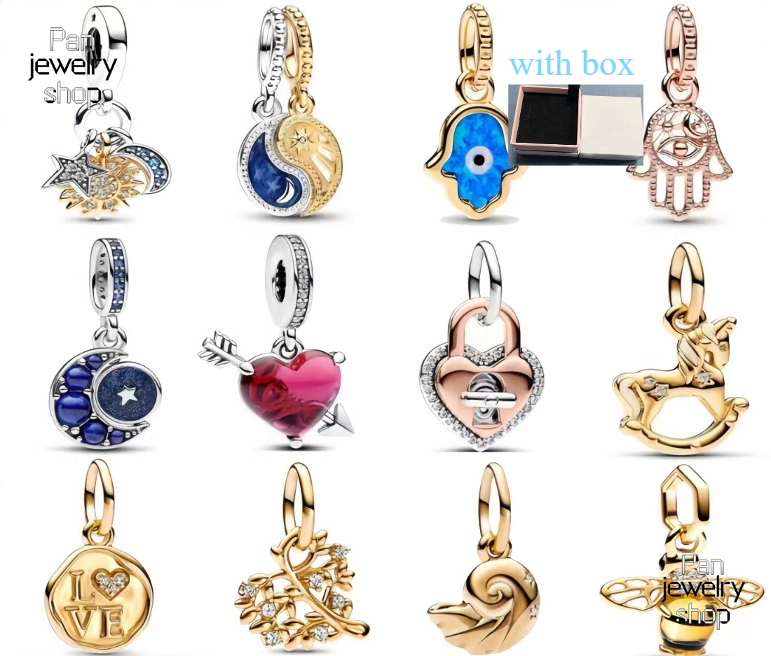 New Women's Bracelet Pendant with Sun and Moon Protection, DIY Ice Cream Pendant, Gold Plated Palm