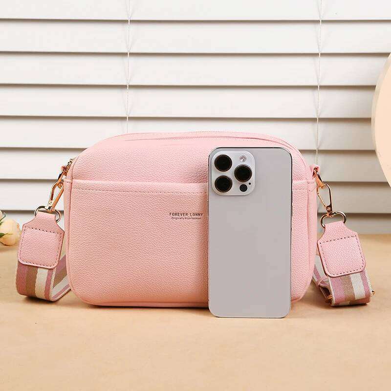 New Single Shoulder Crossbody Multi Zipper Large Capacity Casual PU Women's Small Square Bag XJ260129