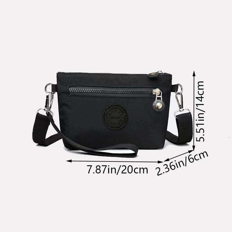 Neutral style men's women's mini shoulder bags in nylon material, suitable for travel and business use. XJ260129