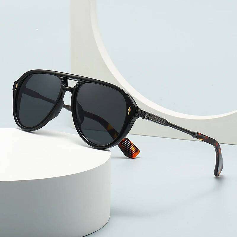 SHAUNA Retro Double Bridges Pilot Men Sunglasses Fashion Brand Designer Shades UV400 Trending Rivets Women Luxury Sun Glasses H260129