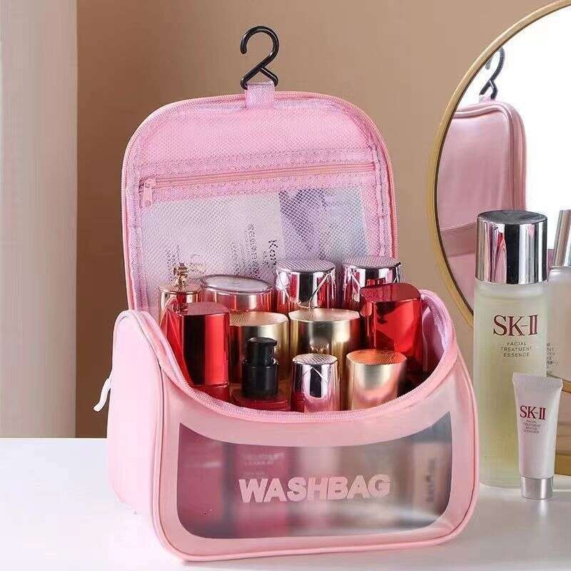 Waterproof New Large Capacity Transparent Wash Handheld Portable Cosmetic Travel Storage Bag