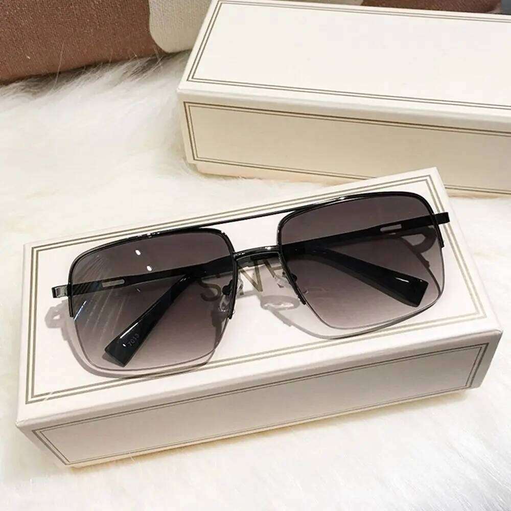 Semi-Rimless Brown Sunglasses Specifically Designed Driving UV Protection Fishing Eyewear Outdoor Classic Shades for Men H260129