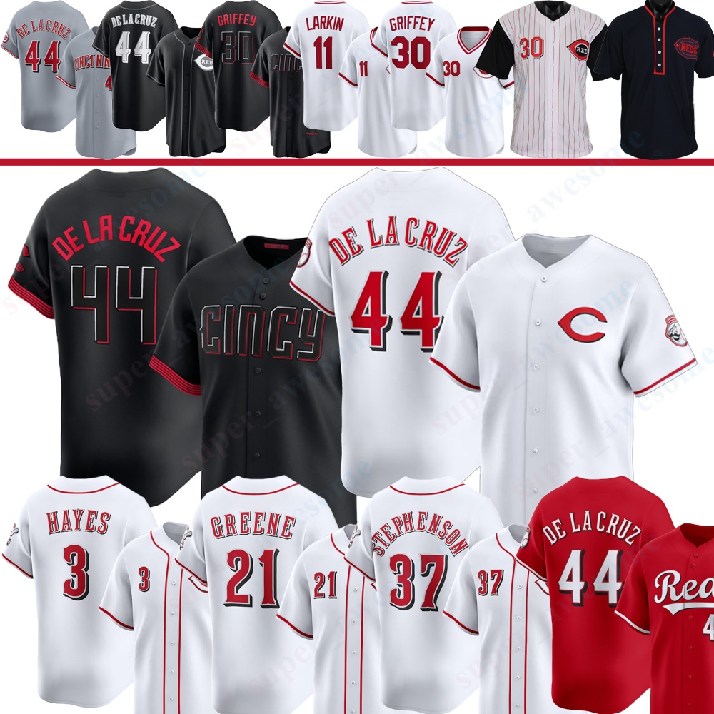 CincinnatiS Reds Baseball Jersey Elly De La Cruz Hunter Greene Spencer Steer Tyler Stephenson KeBryan Hayes Matt McLain TJ Friedl Noelvi Marte Andrew Abbott Suarez