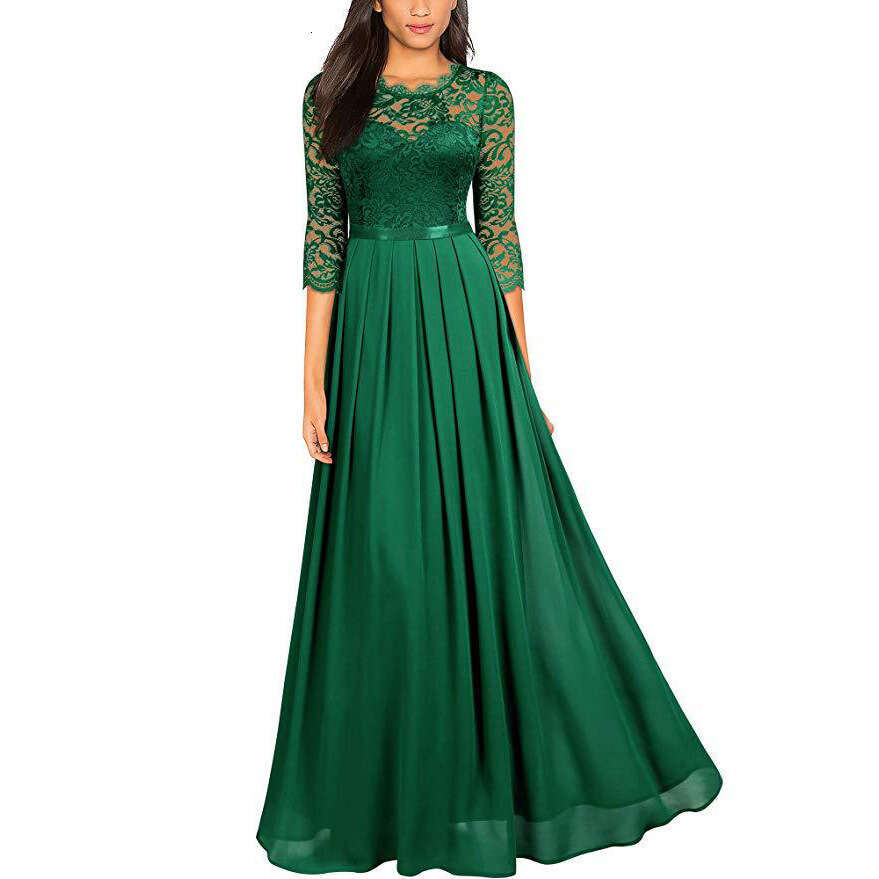 Independent Station Classic Hot-Selling European And American Style Cross-Border Women's Clothing Bridesmaid Lace Long Dress Evening Gown