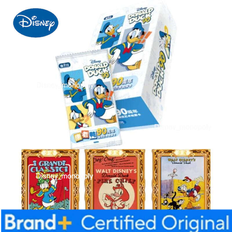Disney Fun Donald Duck Anniversary Trendy Collectible Card Merchandise Anime Cartoon Collection Holiday Gifts Toys H260129
