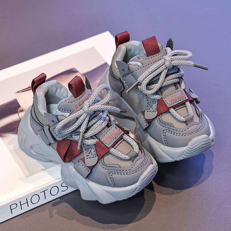 2025 New Kids Chunky Sneakers Boys Girls Platform Casual Sports For Children Unisex Toddler Shoes Fall Autumn Y260128