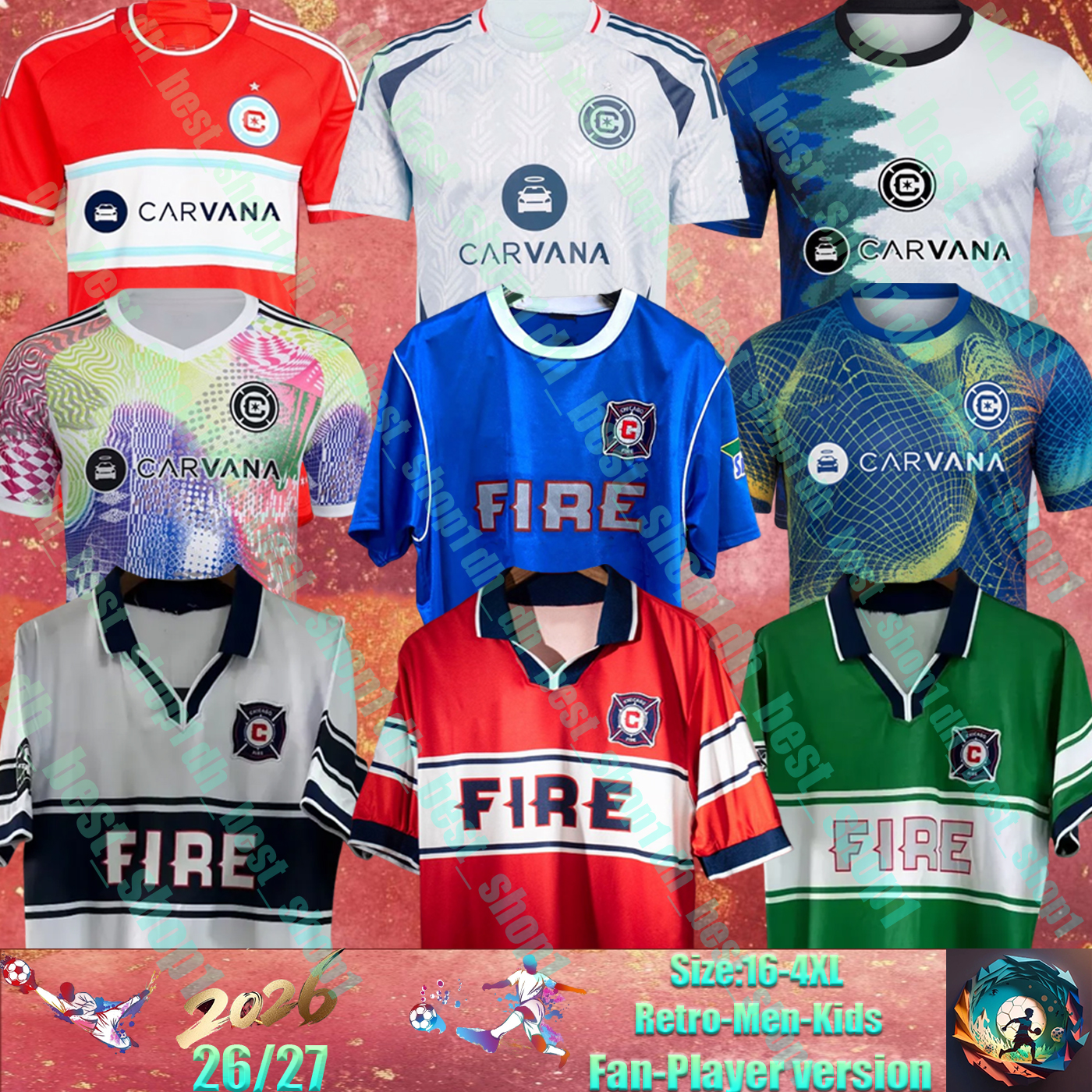 25 26 Chicago Fire FC soccer jerseys 2025 2026 CAMPOS Klopas football T-shirts Retro 1998 1999 home away top thailand quality uniform men Kids kits United States league