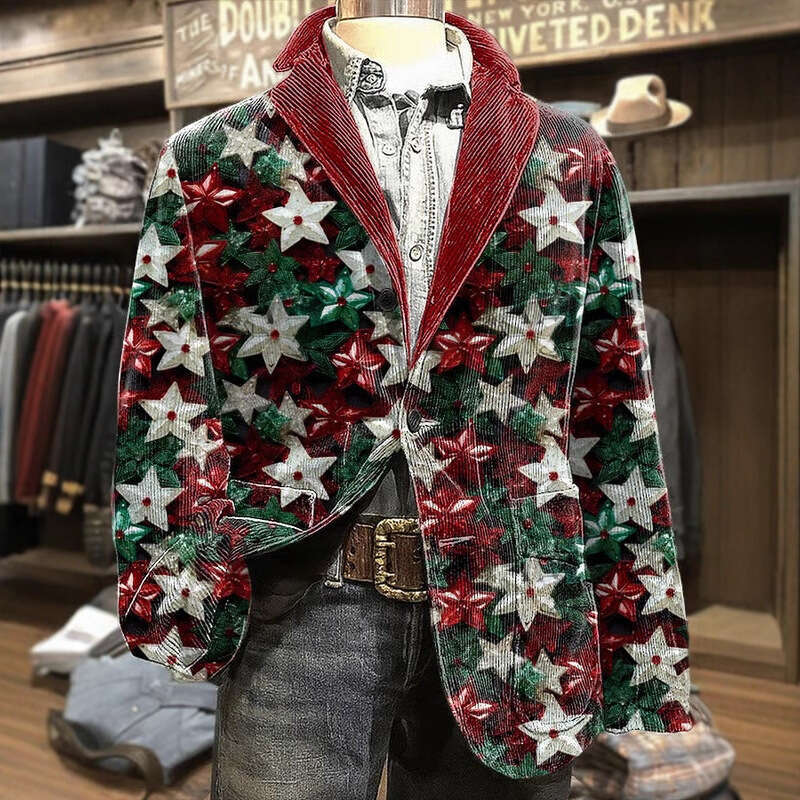 Luxury Red Corduroy Mens Suits Outfits Fashion Double Breasted Peak Lapel Blazer Elegant Wedding Male Clothing Terno Outfits X250704