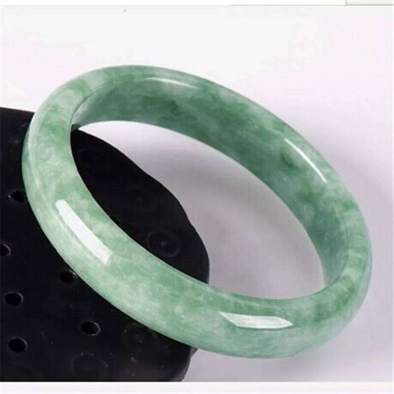 Genuine Natural White Green Jade Bangle Bracelet Chinese Hand-Carved Fashion Charm Jewelry Accessories Amulet Gifts Men Women - view 3