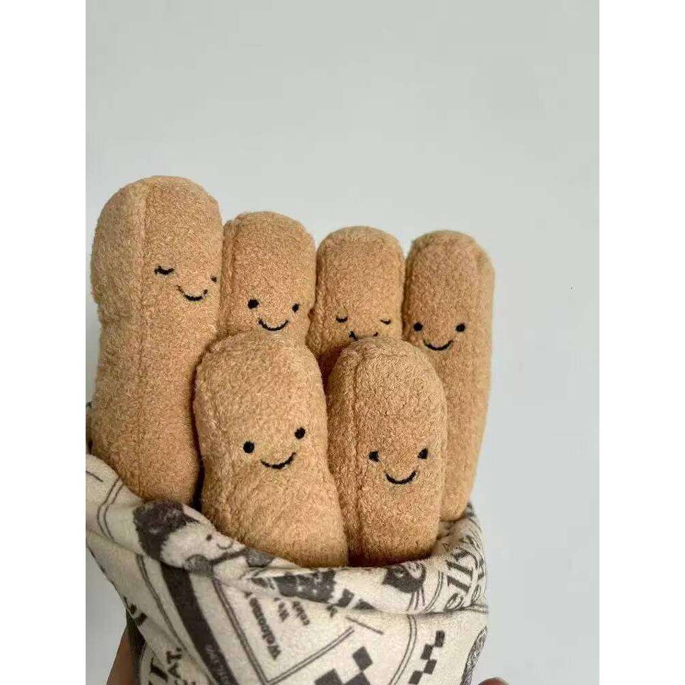 new boxed french fry figurine simulation filled plush toy cartoon anime cute children's birthday gift fun doll Y260128