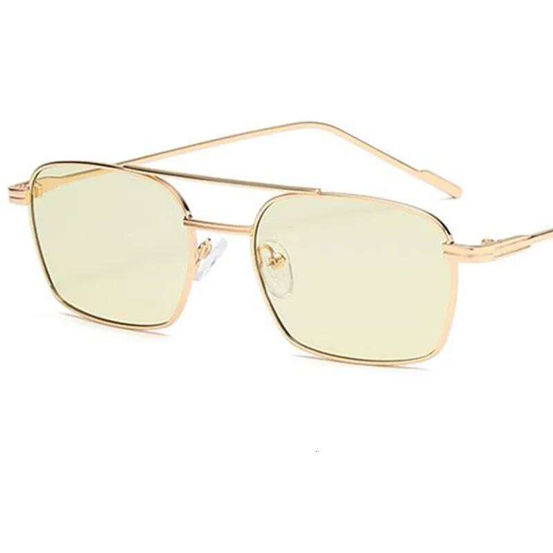NEW Sun Glasses Unisex Double Beam Anti-UV Spectacles Personality Eyeglasses Simplity Ornamental Alloy Frame Sunglasses H260129