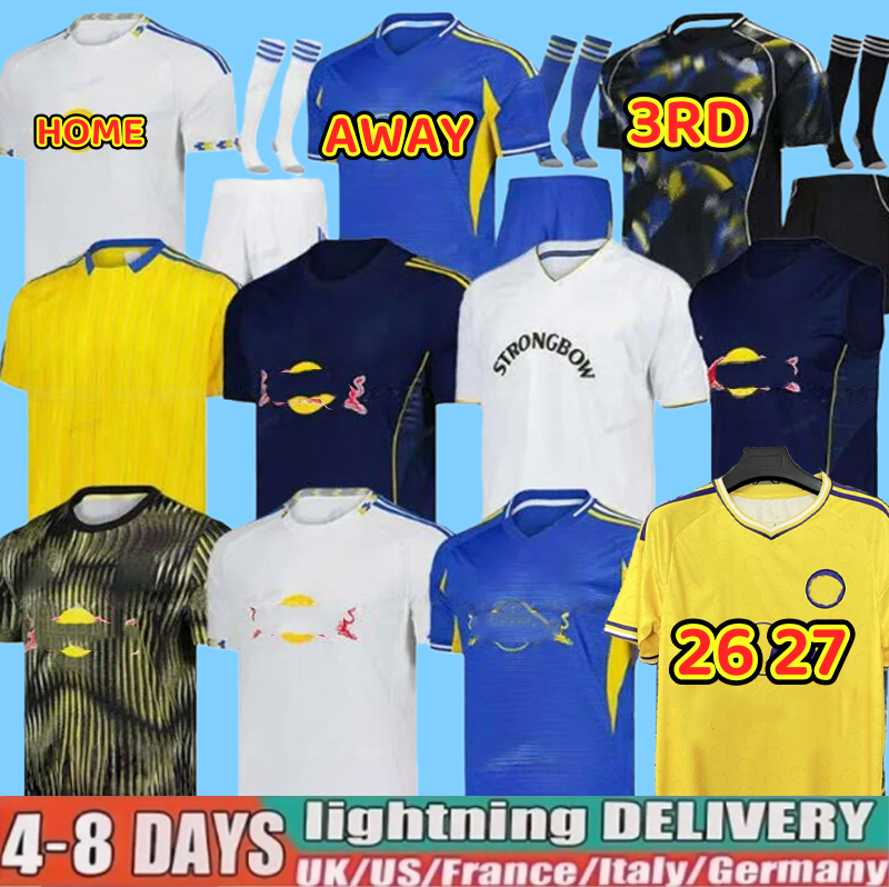 25 26 27 JAMES Leedses soccer jerseys 2025 2026 United Home Away Third Men kids Football Kit football Jersey shirt PIROE GNONTO AMPADU FIRPO BAMFORD Llorente Sinis