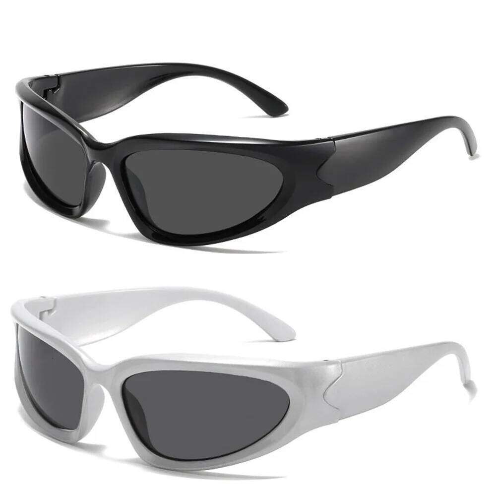 Y2K Cycling Outdoor Sports Shades Millennium Futuristic Sun Glasses UV Protection Sunglasses Street Shooting Eyewear H260129