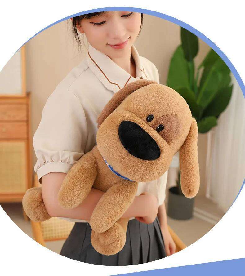 Girls holiday gift big nose children plush toys dog dolls Y260128