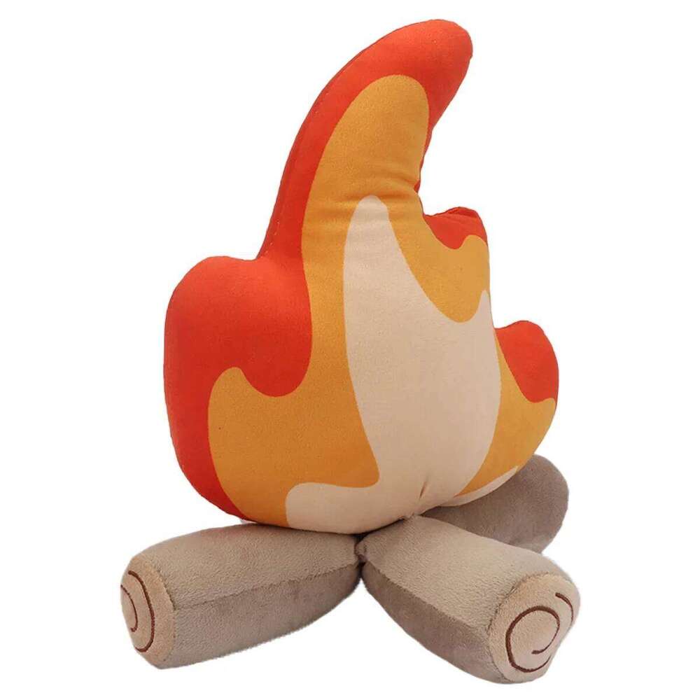 30cm Funny Simulation Bonfire Soft Stuffed Toy Doll Fire Firewood Plush Pillow Outdoor Camping Room Decor Kids Gifts Y260128
