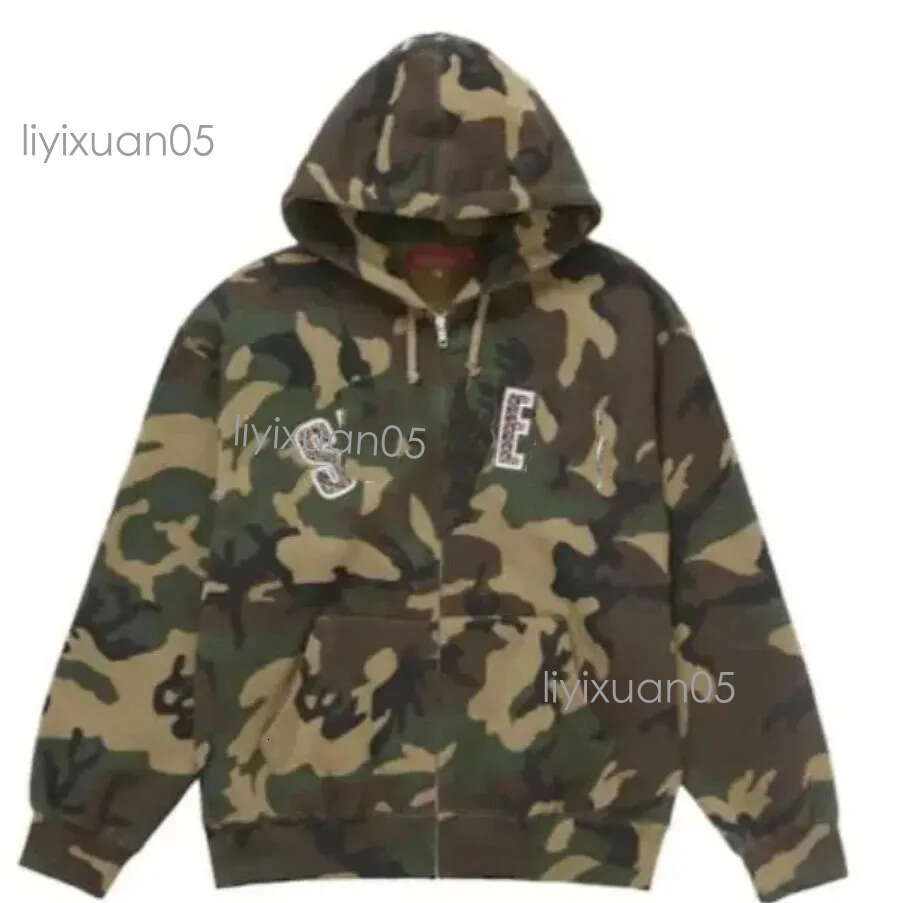 supremehoodie Designer Fashion Brand Hoody high quality Zipper Hooded Sweatshirt for Women Street Retro Cardigan Supremely hoodie 737