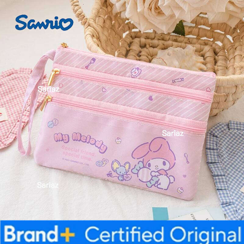 Sanrio Kellokitty Zipper Compartment Passport Air Ticket Document Pen Id Organizer Bag Travel H260129