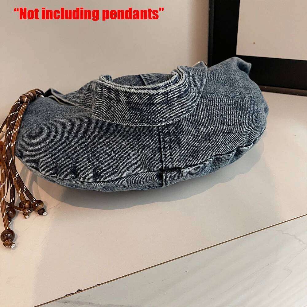 Autumn Winter Trendy and Cool Fashion Denim Dumpling New Zipper Versatile Single Shoulder Crossbody Bag