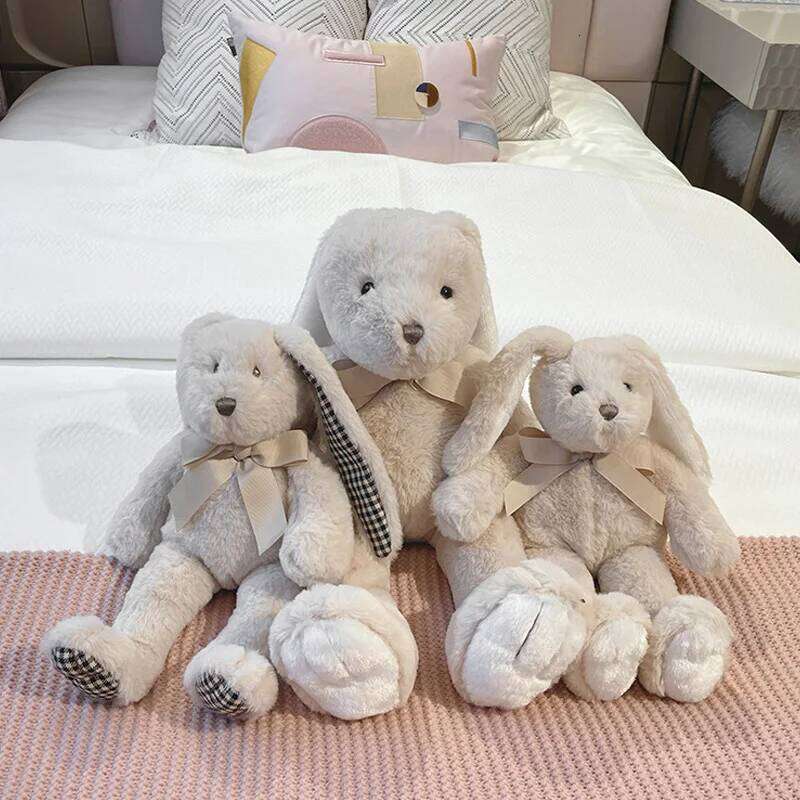 Cute Lop Rabbit Plush Toy Soft Stuffed Long Ears Bunny Doll Funny Baby's Sleeping Companion Delicate Home Decoration Kids Gifts Y260128