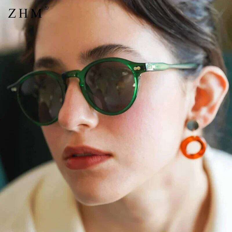 New Retro Polarized Sunglasses Men Women Fashion Small Round Sun Glasses For Male Female Literary Vintage Shades Driving Eyewear H260129
