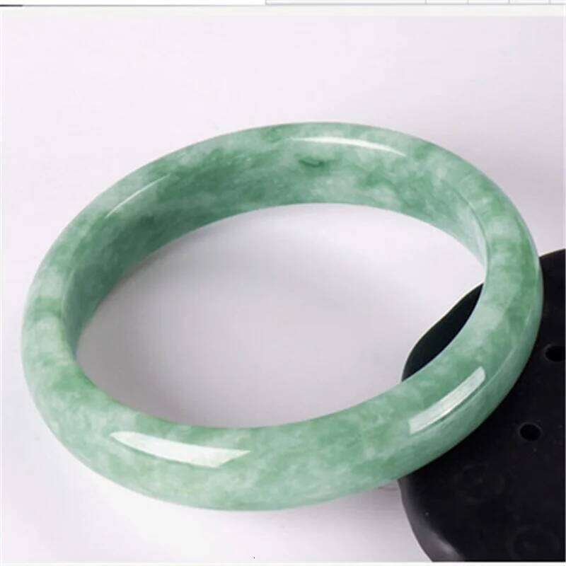 Genuine Natural White Green Jade Bangle Bracelet Chinese Hand-Carved Fashion Charm Jewelry Accessories Amulet Gifts Men Women - view 5