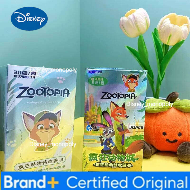 Disney Zootopia Collection Booster Box Classic Animated Character Rare Game Trading Cards Kids Hobbies Gifts Toys H260129