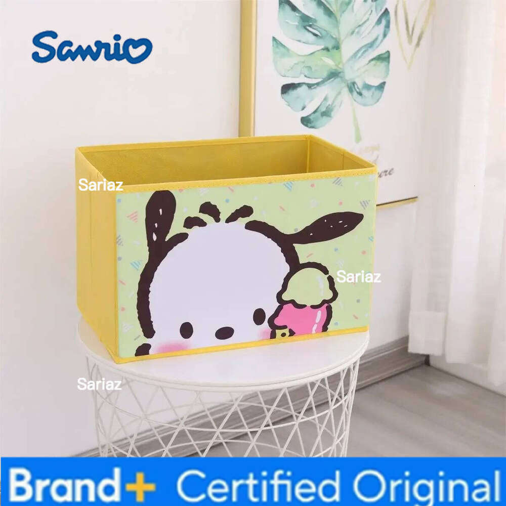Sanrio Cartoon Hello Kitty Non-woven Foldable My Melody Home Snacks Clothing Book Box Kuromi Desktop Sundry Storage Gift H260129