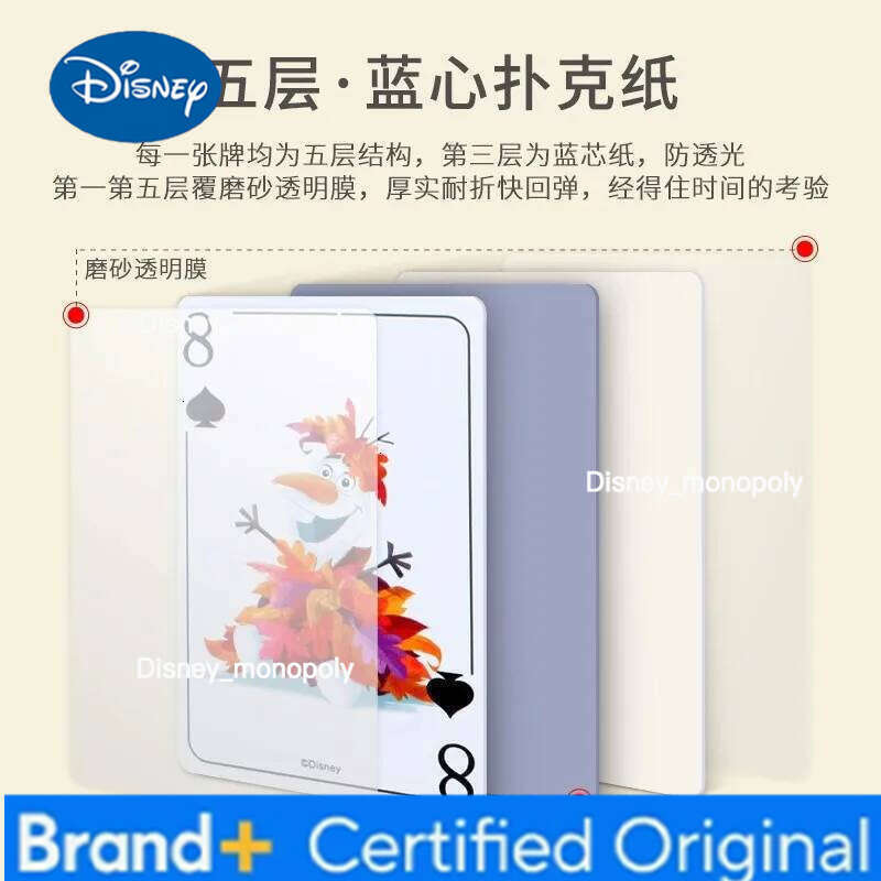 Disney Frozen Princess Elsa Poker 54 Sheets Paper Cards, Minnie Mickey Family Recreation Board Game Texas H260129