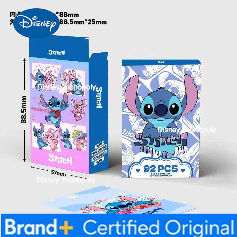 Disney 92 LOMO Stitch double-sided high-definition color printed photo anime peripheral greeting cards, collection cards H260129 H260129