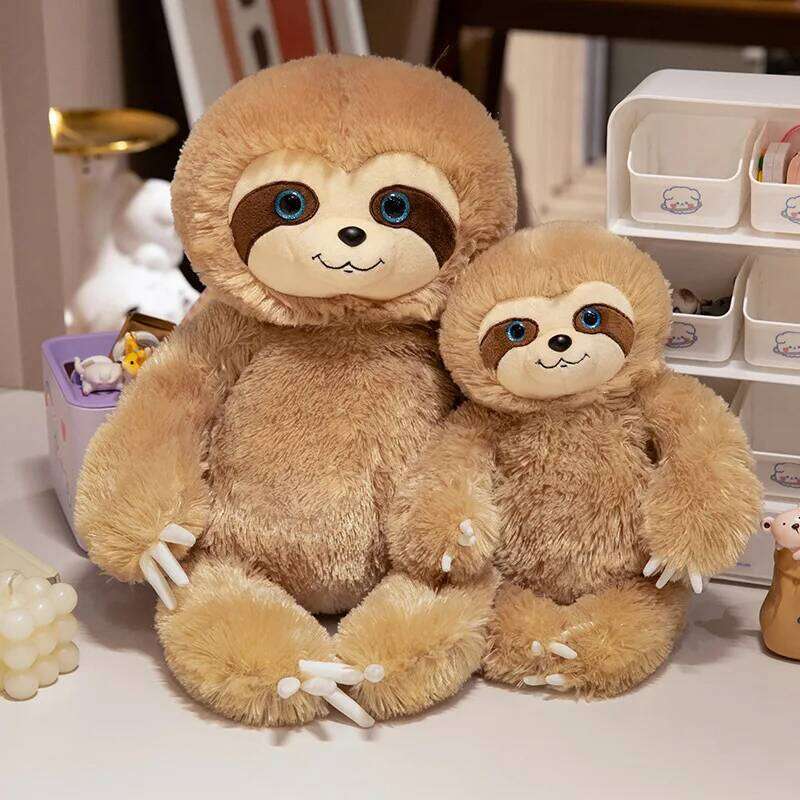 1pc 35cm/13.77in New cute sloth cartoon forest plush toy for kids gift animal doll Y260128