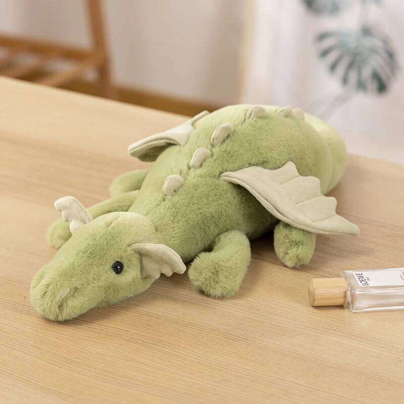 Kawaii Hot Flying Dragon Plush With Wings Long Tail Purple Green Dinosaur Stuffed Animal Soft Toy Birthday Gift for Children Y260128