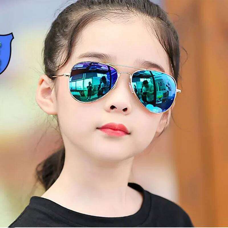New Children's Polarized Sunglasses Kids Outdoor Sports Cycling Sun Girls Boys Pilot Metal Eyewear UV400 Glasses H260129