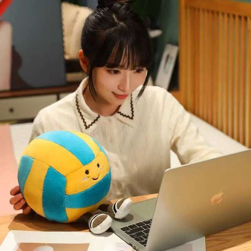 26CM New Volleyball Plush Toy Handmade Cartoon Anime Cute Pillow Cushion Home Children's Birthday Gift Doll Y260128