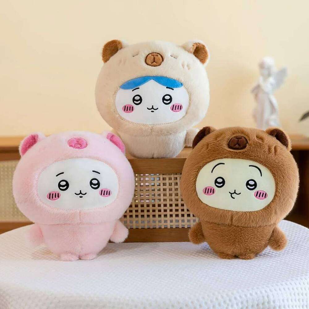 1pc 25cm/9.84in Cartoon transforms into capybara Ussage cute Giy Hachi plush machine doll gift Y260128