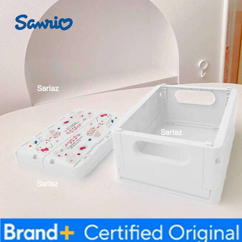 Sanrio 1PC Kt Cat Foldable Organizer Lipstick Cosmetic Sundries Storage Box Bathroom Cute H260129 H260129