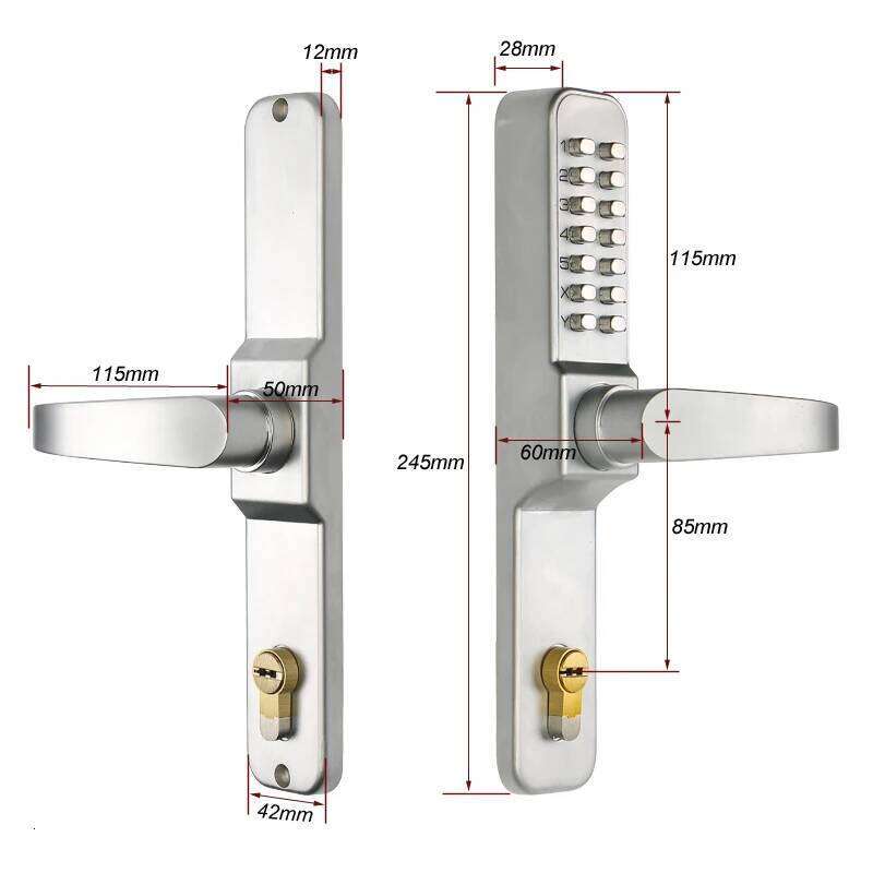 RAYKUBE Password Digital Door Mechanical Code Waterproof Outdoor Use Mortise Lock For Entrance Doors R-480A 26Y0129