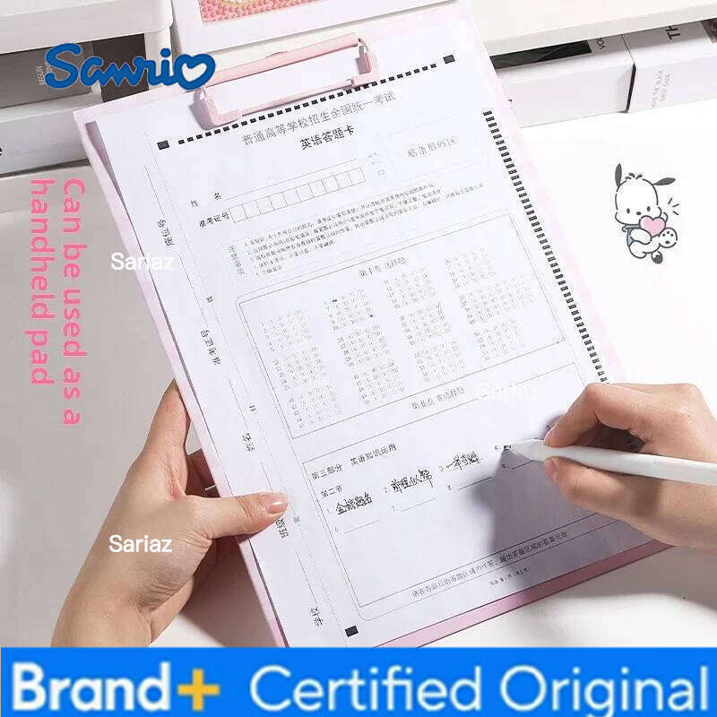 Sanrio Clipboard A4 Folder with Writing Board for School Test Filing Clip and Special Paper Storage Organizer H260129