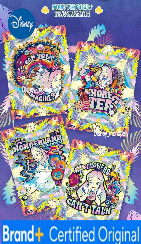 Disney New Card.Fun Genuine Alice in Wonderland Frozen Limited Animation Character Collection Card Children's Toy Christmas Gift H260129